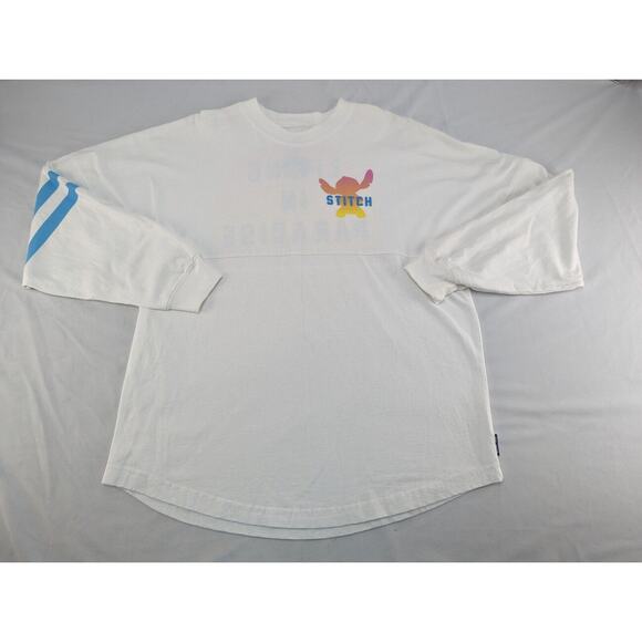 Disney Stitch Spirit Jersey Adult Medium White‎ Disney Store Long Sleeve Lilo - Picture 2 of 14